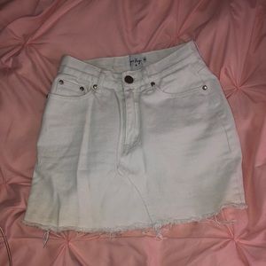 Princess Polly white denim skirt